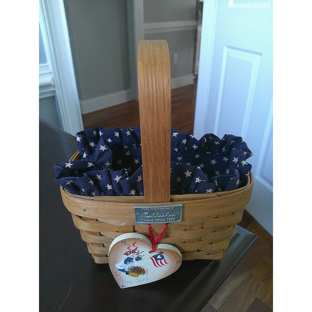 The Workshops Collector Handle Patriotic Basket, Liner Limited Edition 1997